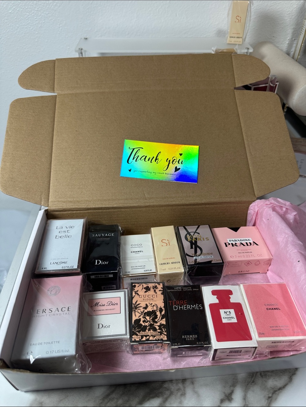 LUXURY Women's Mini Fragrance Set of 12. Sizes 4, 5, 7, 7.5, 10 mL
